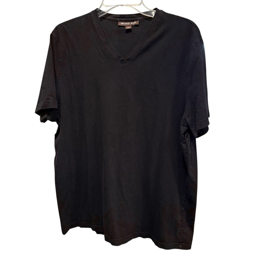 Michael Kors V-Neck Short Sleeve T-Shirt Black, size XL